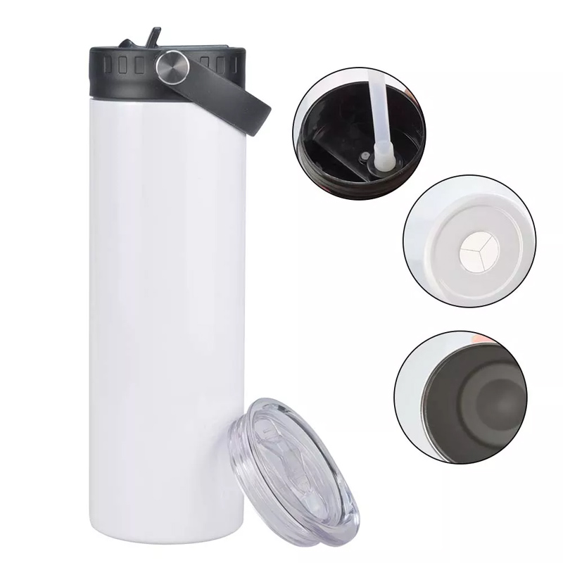 20 ozstraw lid sports lid vacuum insulated reusable cup white sublimation (2)